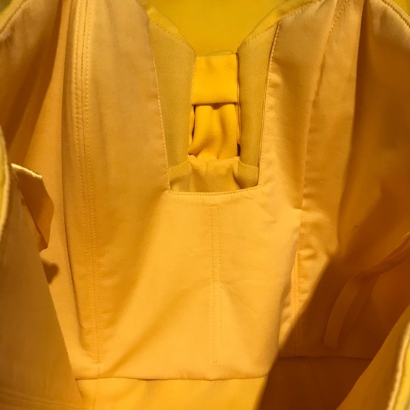 💛 Tory Burch Jada Strapless Knot Front Mini Dress in Bright Yellow Size 4 - Picture 6 of 11